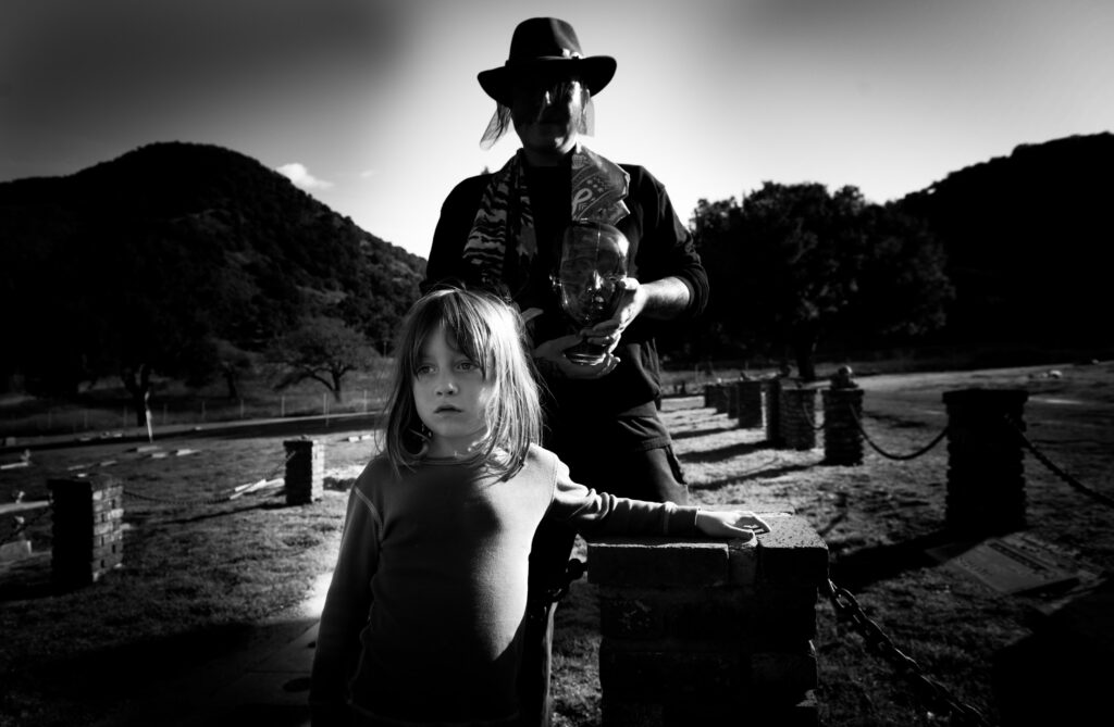 Zachary Murdock and girl in graveyard