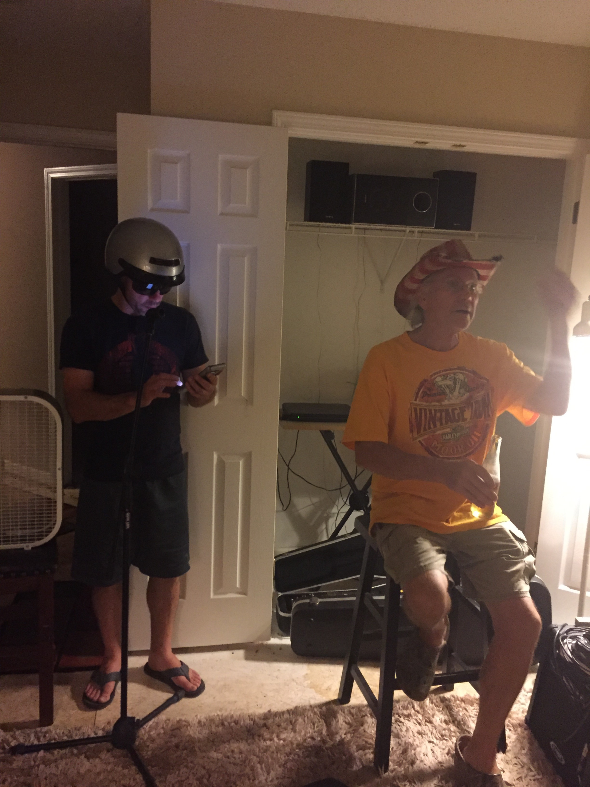 Goofy Guys jamming in a bedroom